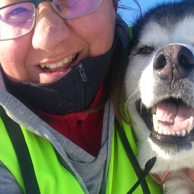 Marita med hund